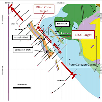 Location of the La Lupita and La Navidad Shafts at the Blind Zone